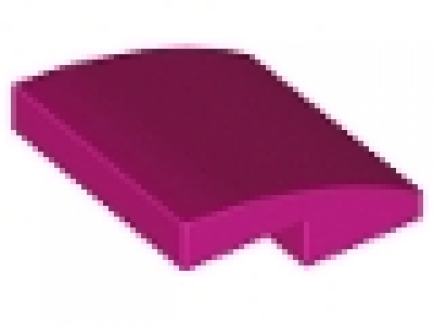 Slope, Curved 2 x 2 magenta 15068