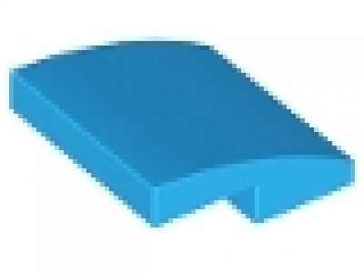 Slope curved 2 x 2 dunkelazure