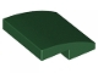 Slope, Curved 2 x 2 dunkelgrün, 15068