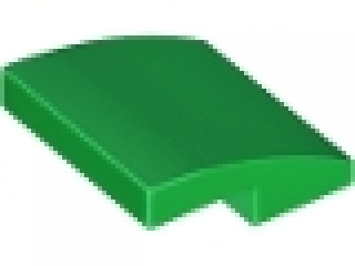 Slope curved 2 x 2 grün 15068