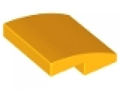 Slope, Curved 2 x 2 hellorange, 15068