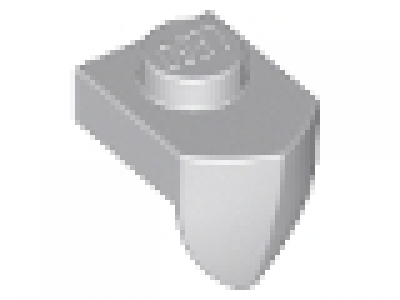 Plate, Modified 1 x 1 with Tooth Vertical neues hellgrau , neu