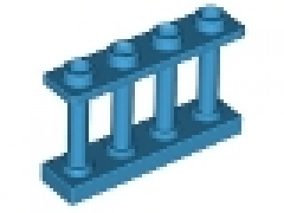 Holzzaun 1x4x2 dunkelazure 15332