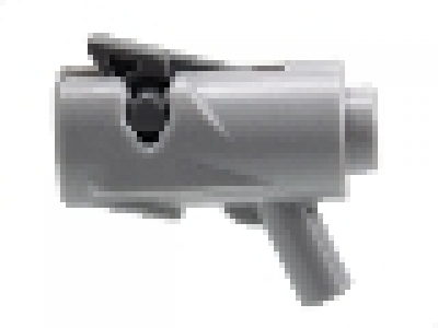 Minifigure, Weapon Gun, Mini Blaster / Shooter with Dark Bluish Gray Trigger (15391 / 15392), neues hellgrau