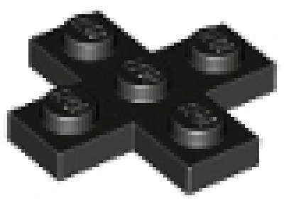 Plate, Modified 3 x 3 Cross schwarz, neu