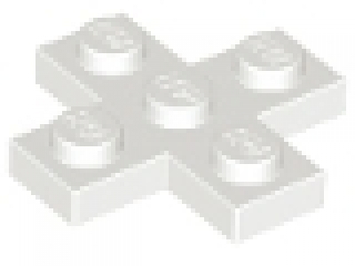 Plate, Modified 3 x 3 Cross weiß, neu