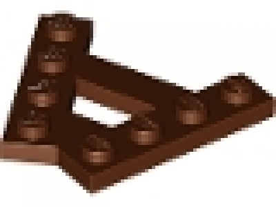 Wedge, Plate A-Shape with 2 Rows of 4 Studs rotbraun, neu