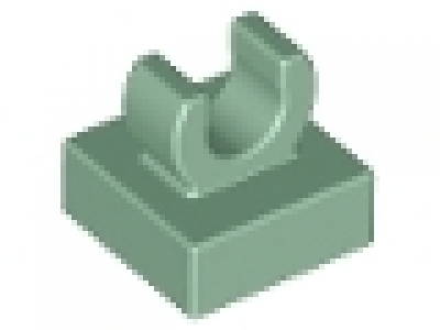 Lego Fliese 1 x 1 mit Clip sandgrün 15712