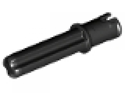 Technic, Axle Pin 3L with Friction Ridges Lengthwise and 2L Axle, schwarz, neu