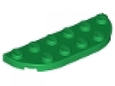 Lego Plate, Round Corner 2 x 6 Double grün 18980, neu