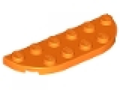 Lego Plate, Round Corner 2 x 6 Double orange 18980, neu