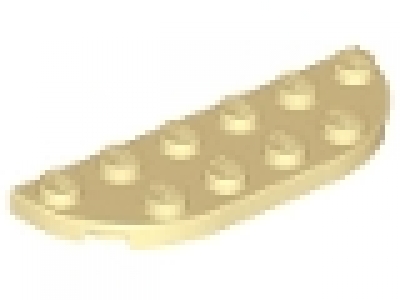 Lego Plate, Round Corner 2 x 6 Double tan 18980, neu