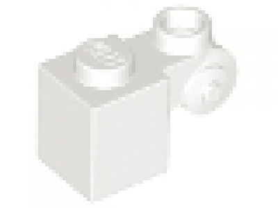 Brick, Modified 1 x 1 with Scroll with Hollow Stud weiß, neu