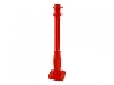 Support 2 x 2 x 7 Lamp Post, 6 Base Flutes, 2039, rot