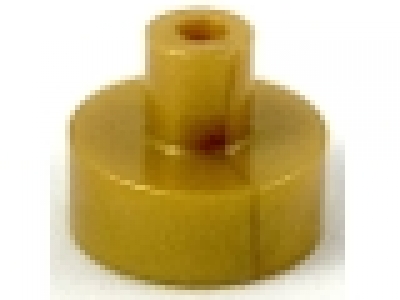 Rundfliese 1 x 1 with Bar and Pin Holder 20482, pearlgold