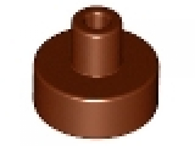 Rundfliese 1 x 1 with Bar and Pin Holder 20482, rotbraun