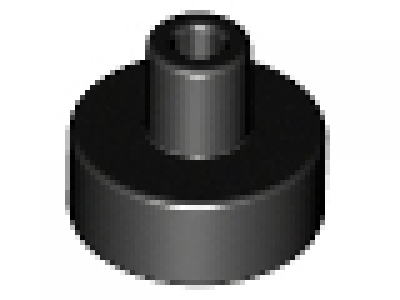 Rundfliese 1 x 1 with Bar and Pin Holder 20482, schwarz