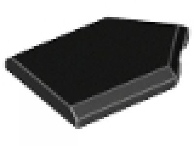 Lego Fliesen 2 x 3 mit Spitze schwarz, 22385