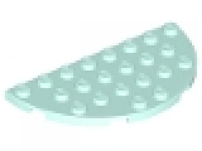 Lego Plate, Round Half 4 x 8 hellaqua 22888