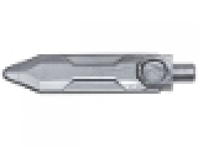 Minifigure, Weapon Sword, Blade with Bar, flat silver