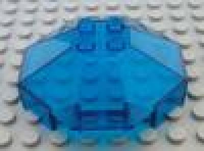 Lego Fensterkuppel (ohne Kreuzbohrung) 6x6x2 tr dunkelblau
