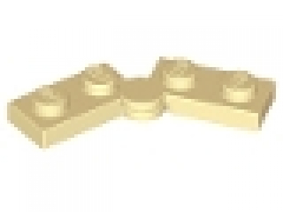 Scharnierplatte (Mutter + Vater) 1x2x0.33 tan, neu