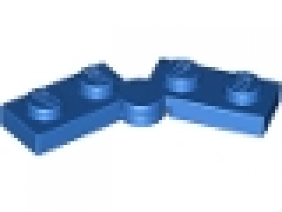 Scharnierplatte (Mutter + Vater) 1x2x0.33 blau