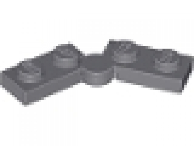 Scharnierplatte (Mutter + Vater) 1x2x0.33 neues dunkelgrau, neu