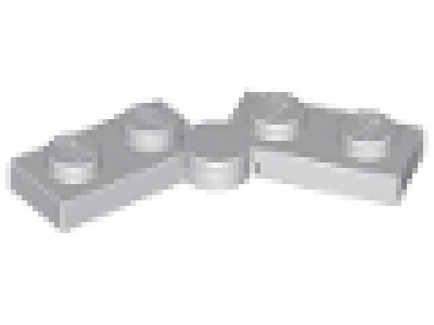 Scharnierplatte (Mutter + Vater) 1x2x0.33 neues hellgrau neu
