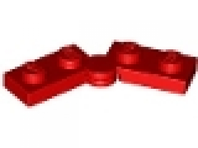 Scharnierplatte (Mutter + Vater) 1x2x0.33 rot