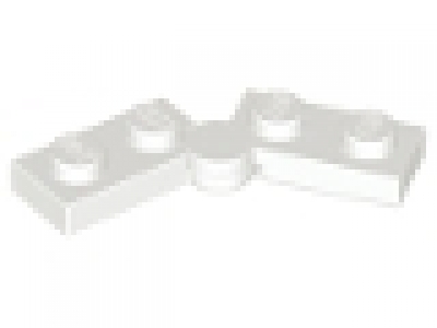 Scharnierplatte (Mutter + Vater) 1x2x0.33 weiß neu