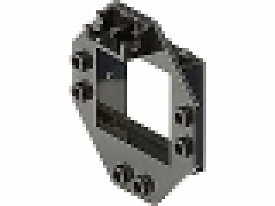Cockpitfenster mit Scharnieranschluss 1x4x3 schwarz