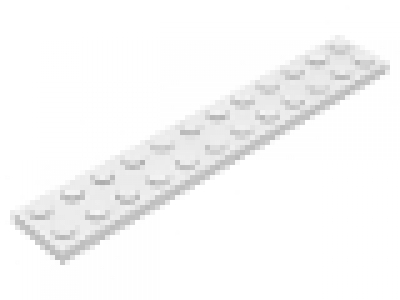 Lego Platten 2 x 12 weiß 2445