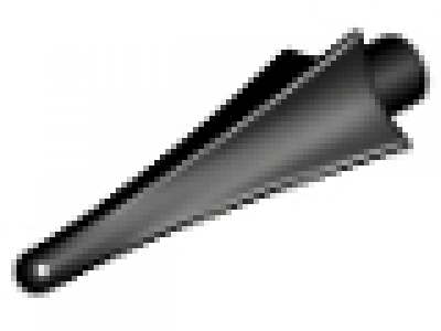Minifigure, Weapon Spear Tip with Fins, schwarz