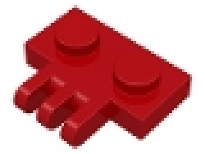 Scharnierplatte  1x2x0.33 rot 2452