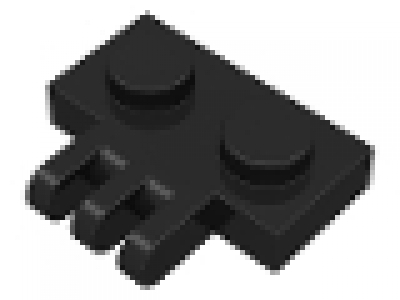 Scharnierplatte  1x2x0.33 schwarz 2452