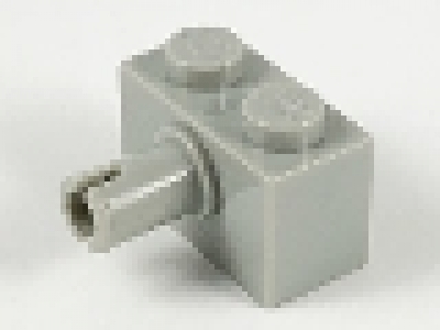 Technikstein 1 x 2 mit Pin, Achsstein 2458 altes hellgrau