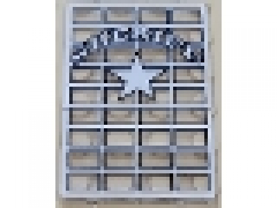 Glas mit Sheriff  2494pb05 für Fenster 1 x 4 x 5