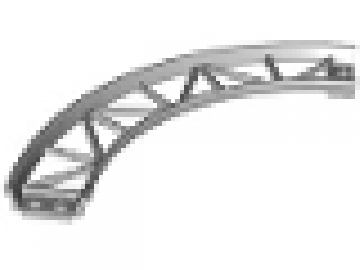 Train, Track Roller Coaster Curve, 90 degrees, neues hellgrau 25061