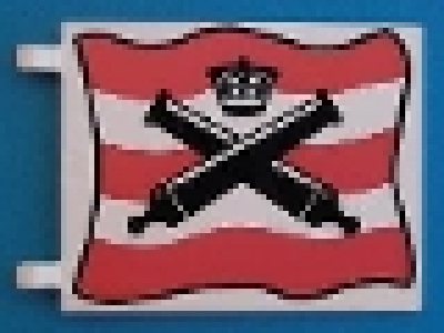 Flagge 6 x 4 weiß mit Kanonen 2525px1