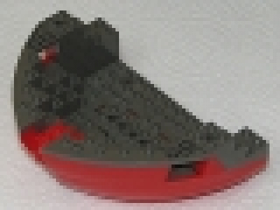 Schiffsrumpfsegment 16 x 12 grau/rot, Bug  2557c04