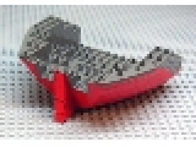 Schiffsrumpfsegment 16 x 14 grau/ rot 2559c04 Heck