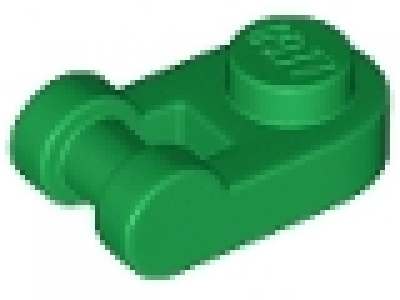 LEGO Plate, Round 1 x 1 with Bar Handle 26047, grün