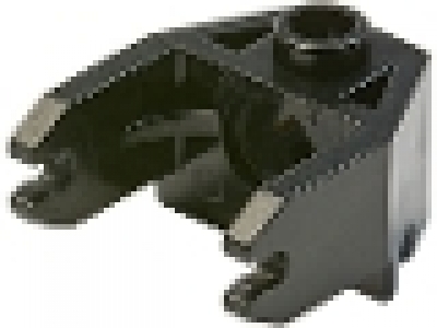Magnethalter 2607 schwarz komplett mit Magnet ( seitlich )