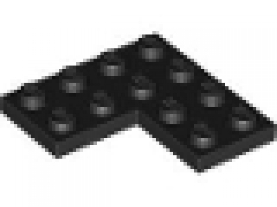 Winkelplatte ( Corner) 4 x 4 x 0,33 schwarz 2639
