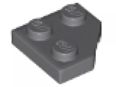 Diagonalplatte 2x2  neu dunkelgrau