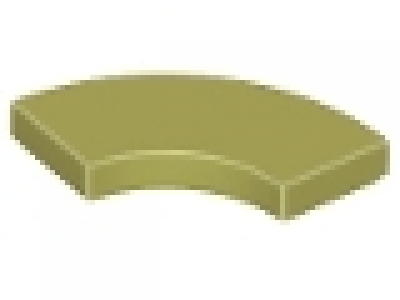 Lego Fliese Round Corner 2 x 2 Macaroni, olivegrün