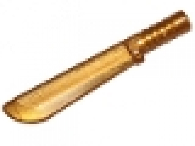Minifigure, Weapon Machete, pearl gold