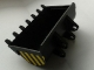 Lego Technic Baggerschaufel 8 x 10 schwarz gelben Streifen, 2951pb03