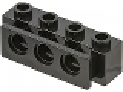 Lego Technik Stein mit Halterung für Gummipuffer schwarz